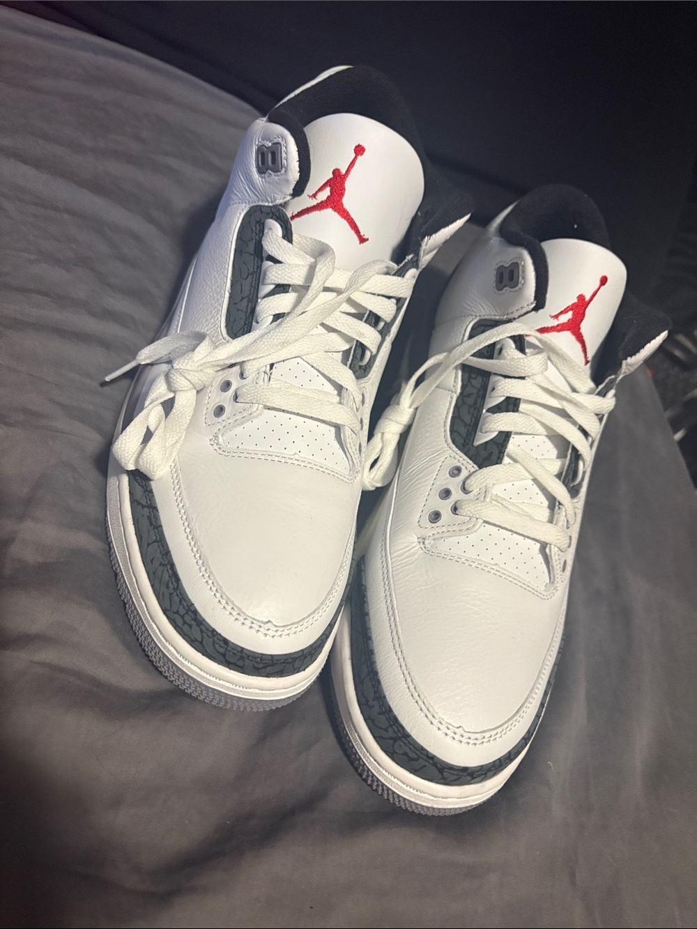 Jordan White Black Red Retro Sneakers